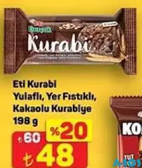 ETİ BURÇAK KURABİ YER FISTIKLI KAKAOLU KURABİYE 198 G fiyat ve kampanya bilgisi
